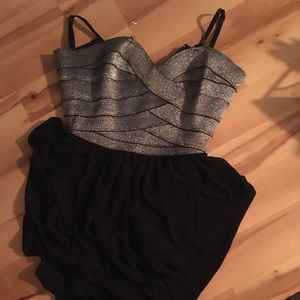 Flattering dancing dress with hidden shorts.